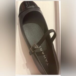 Tahari Women's Black Strap Flats